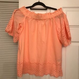 H&M coral off the shoulder top